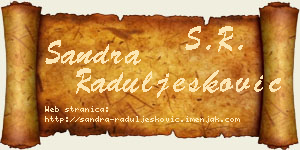 Sandra Raduljesković vizit kartica